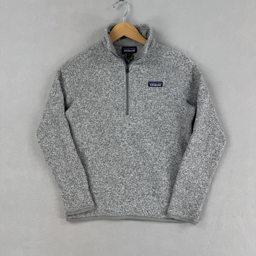 Patagonia Better Sweater Womens Medium Gray Fleece 1/4 Zip Pullover Outdoor